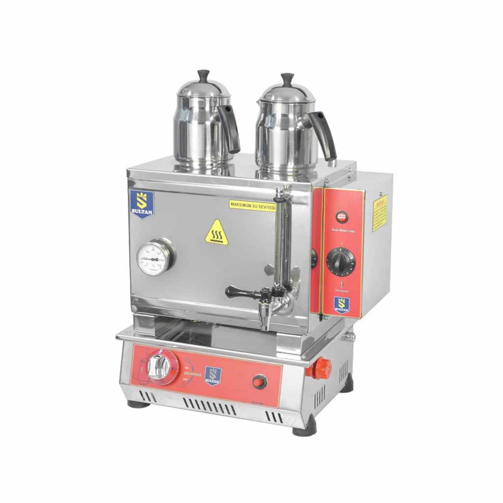 چای ساز صنعتی 2 قوری گازی ترموستاتیک سلطان SU-GT223