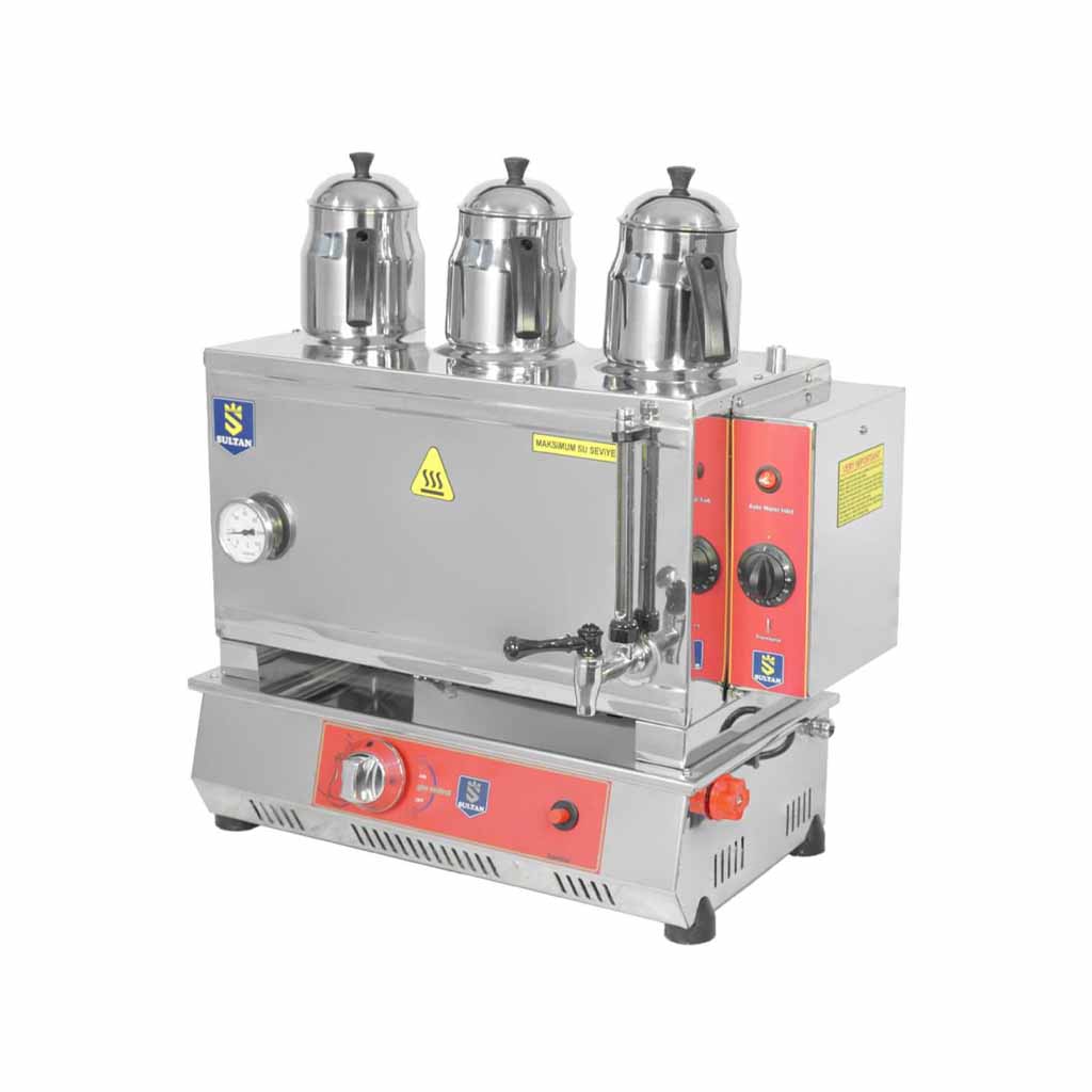 چای ساز صنعتی 3 قوری گازی ترموستاتیک سلطان SU-GT333