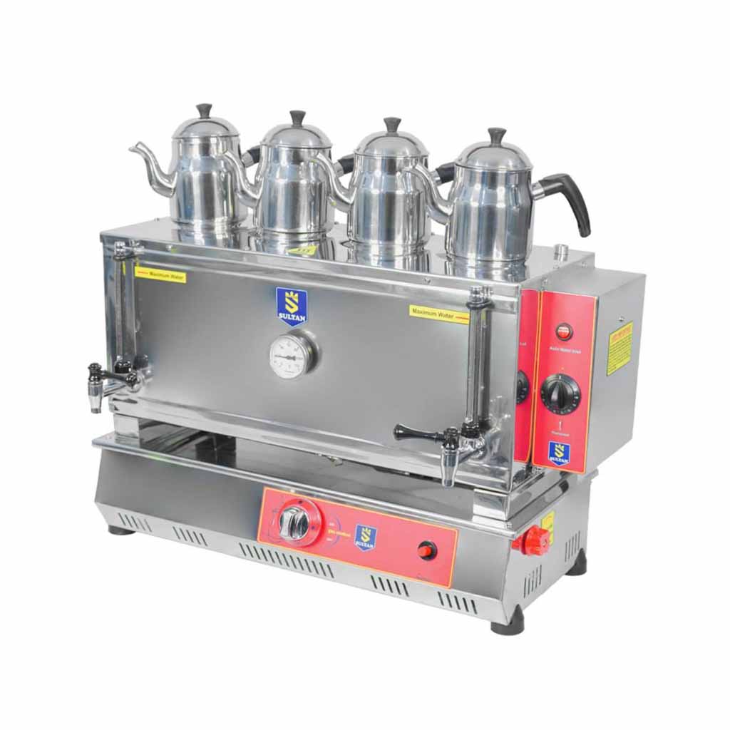 چای ساز صنعتی 4 قوری گازی ترموستاتیک سلطان SU-GT444