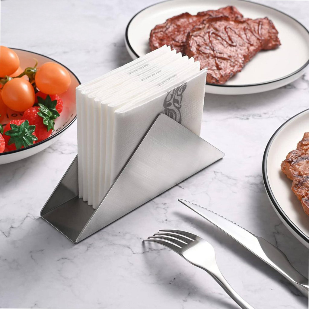 جای دستمال کوکتل استیل مثلثی یک عددی