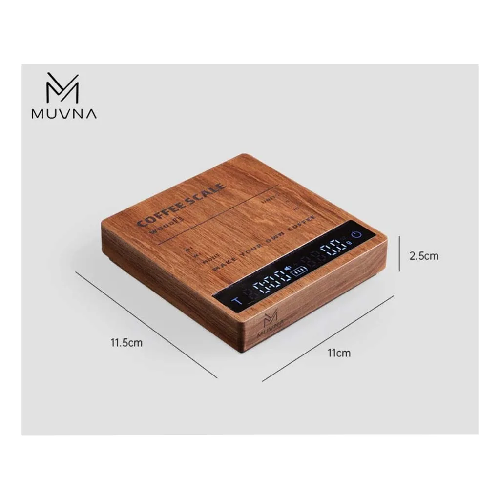 اسکیل قهوه دیجیتال چوب گردو MUVNA