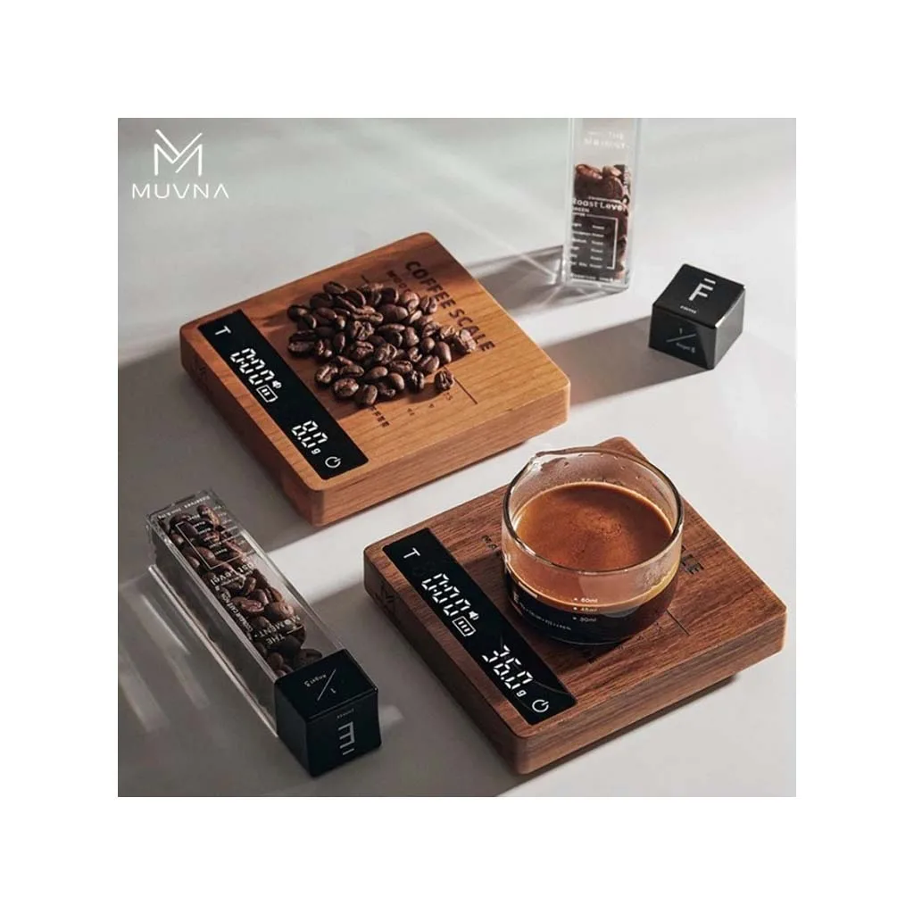 اسکیل قهوه دیجیتال چوب گردو MUVNA