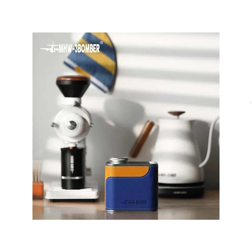 ظرف نگهداری قهوه بمبر مدل Leather Sheath Sealed Canister