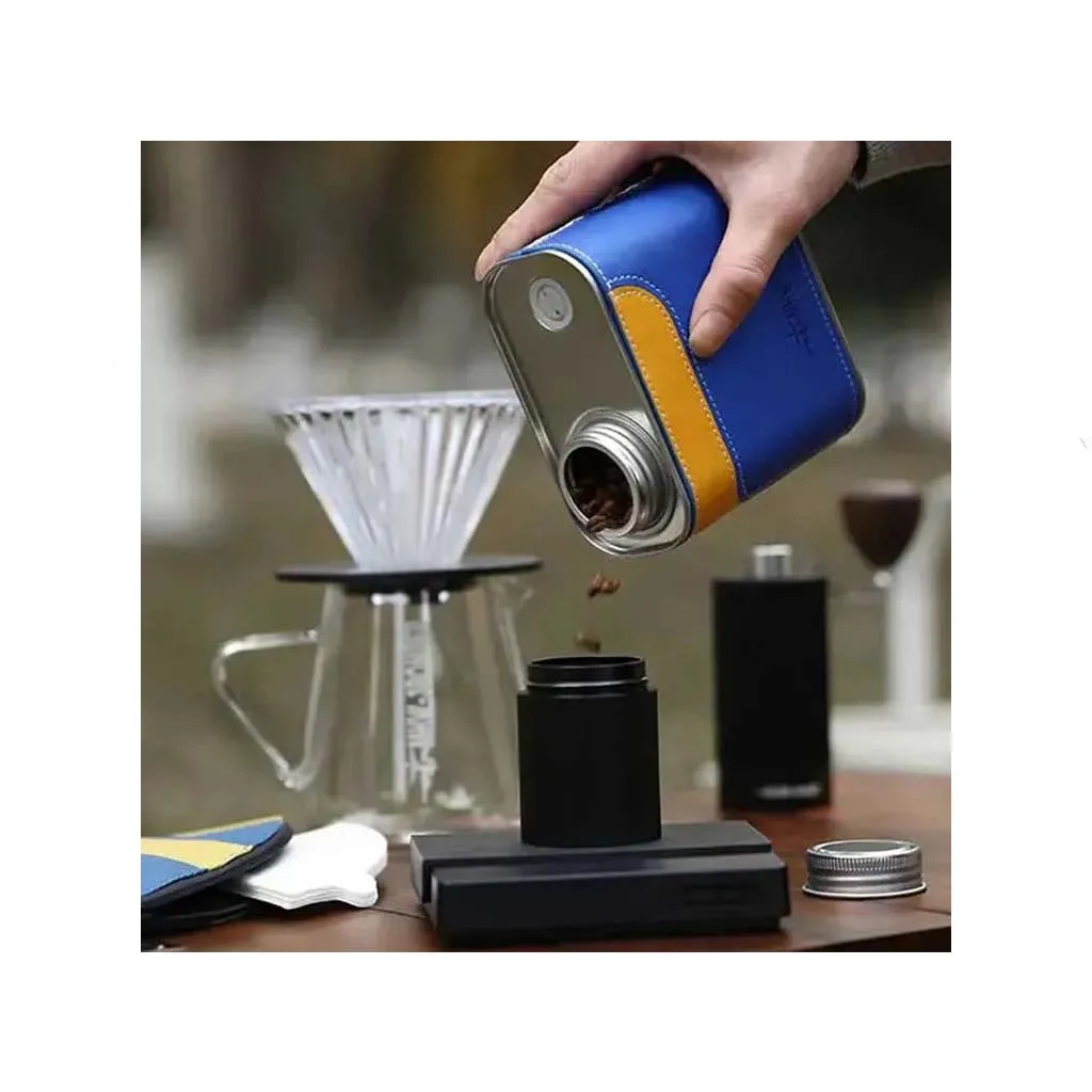 ظرف نگهداری قهوه بمبر مدل Leather Sheath Sealed Canister