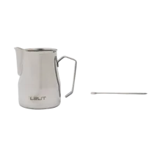 پیچر استیل دسته دار LELIT + قلم لاته آرت للیت