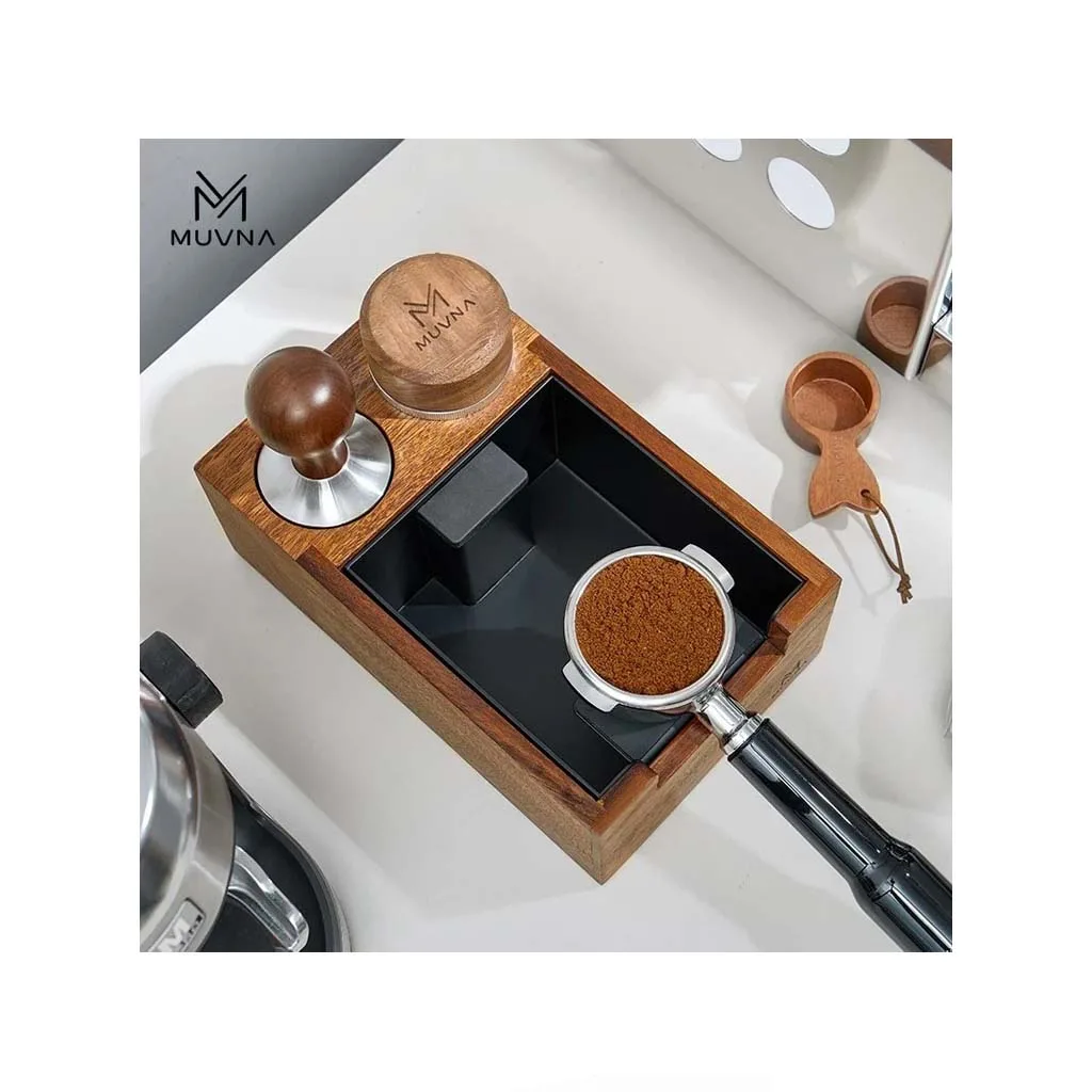 استند پرتافیلتر و ناک باکس چوب گردو MUVNA