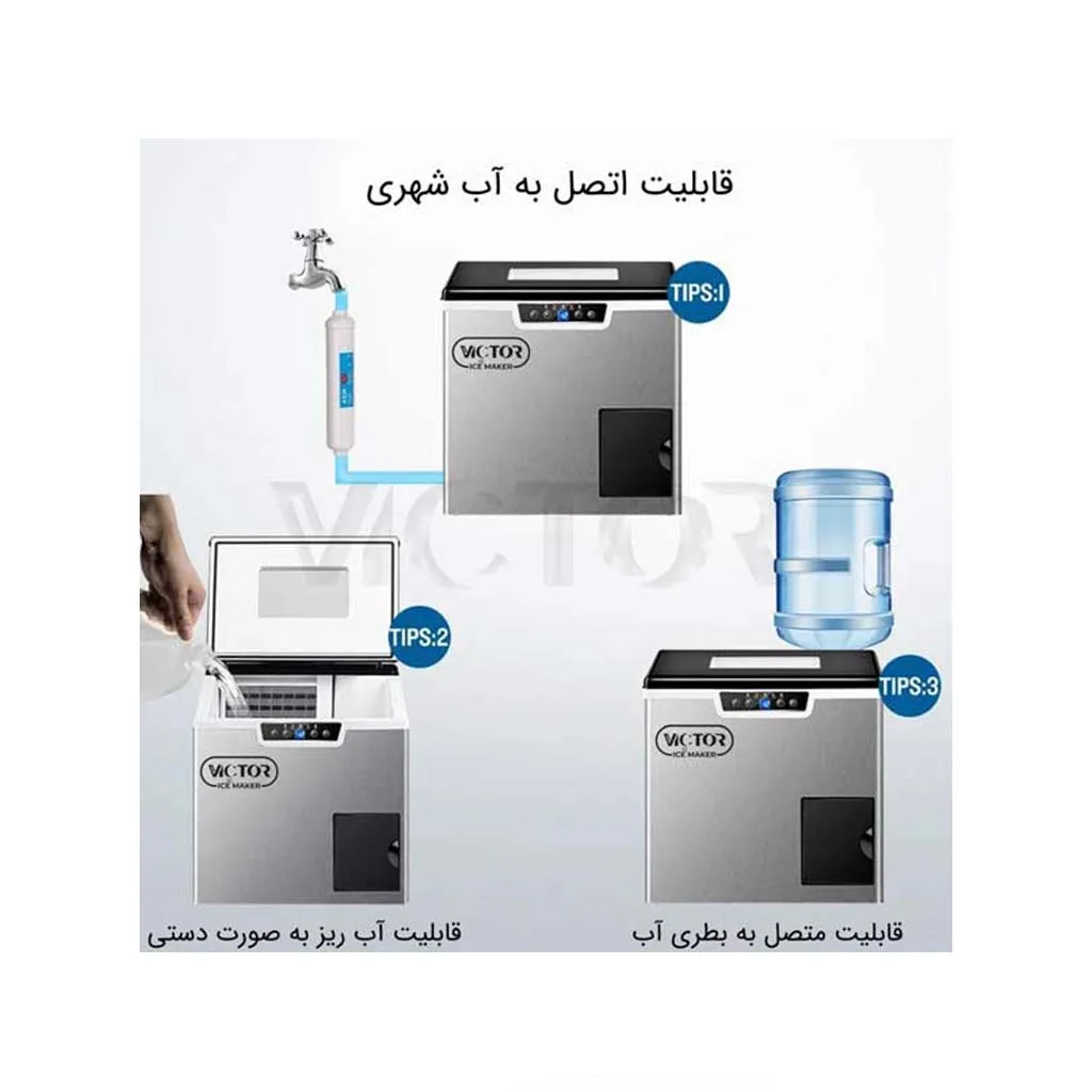 یخ ساز 20 کیلویی ویکتور مدل JS-20C