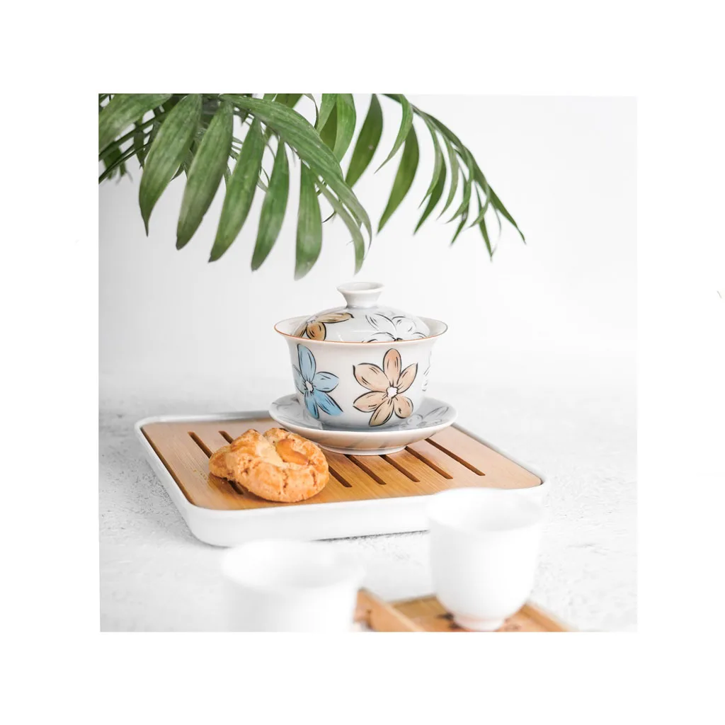 گایوان ژاپنی طرح فلاور چین چای