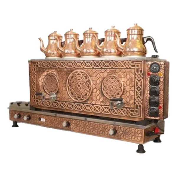 چای ساز صنعتی پنج قوری گازی و برقی مراکشی