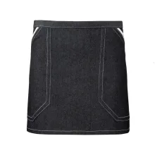 نیم پیشبند جین دو جیب نوار سفید SS-UNIFORM