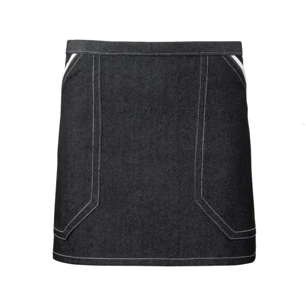 نیم پیشبند جین دو جیب نوار سفید SS-UNIFORM