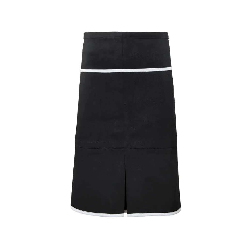 نیم پیشبند کتان دو جیب نوار سفید SS-UNIFORM