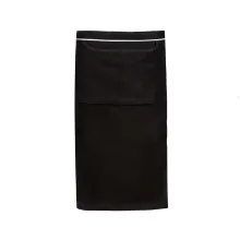 نیم پیشبند کتان کجراه با نوار سفید SS-UNIFORM