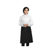 نیم پیشبند کتان کجراه با نوار سفید SS-UNIFORM