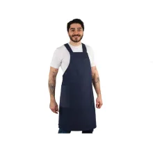 پیشبند تک جیب جین آبی بند ضربدری Minimal Style برند SS-UNIFORM