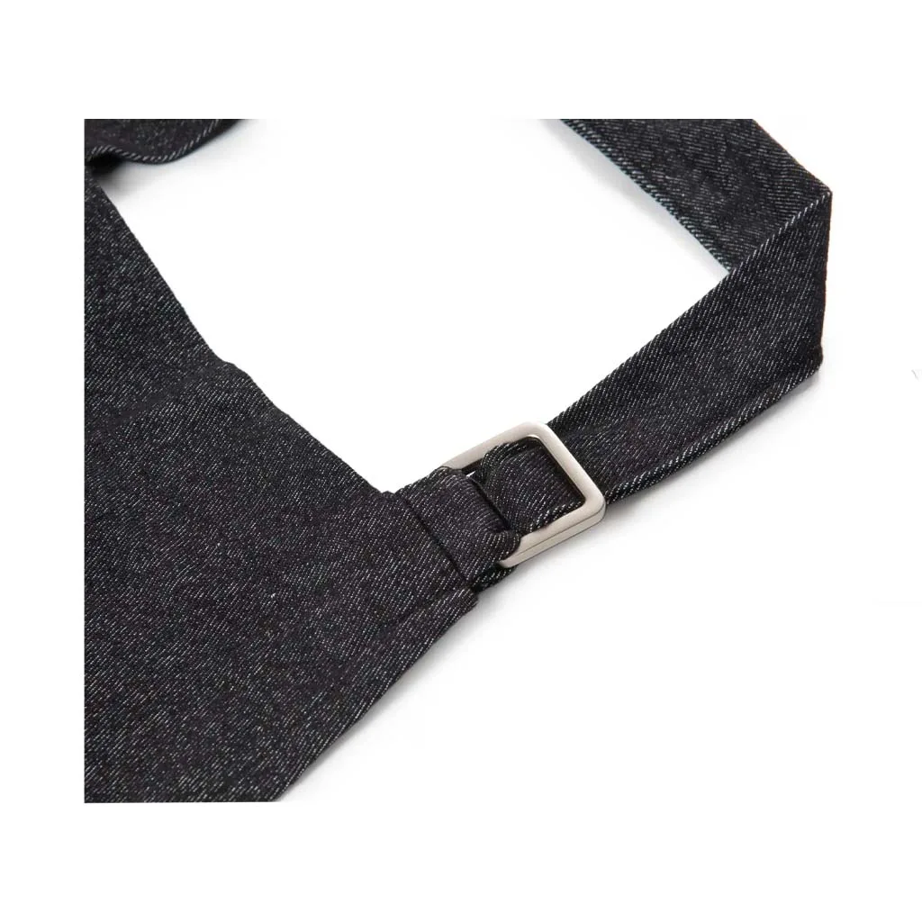 پیشبند جین مشکی با نوار مشکی SS-UNIFORM