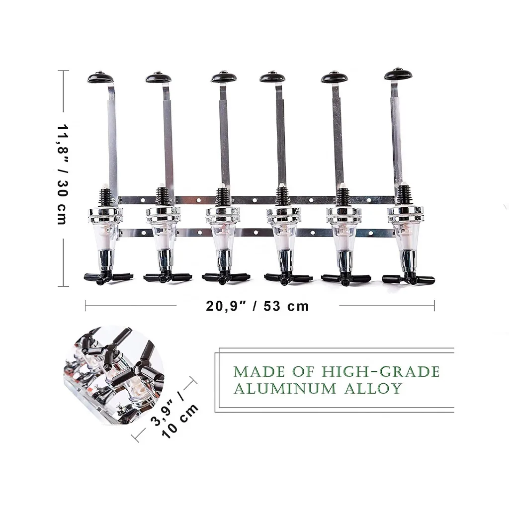 دیسپنسر شش بطری دیواری مخصوص مایعات