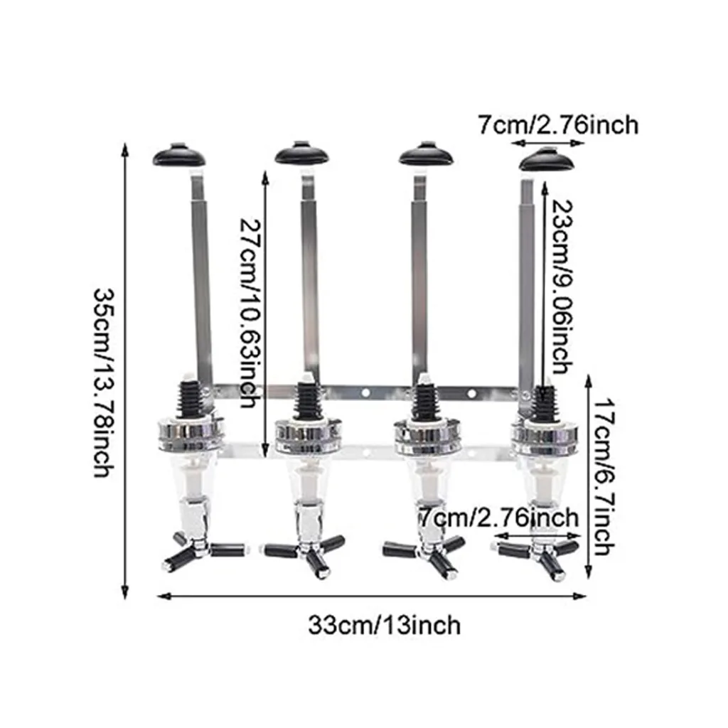 دیسپنسر چهار بطری دیواری مخصوص مایعات