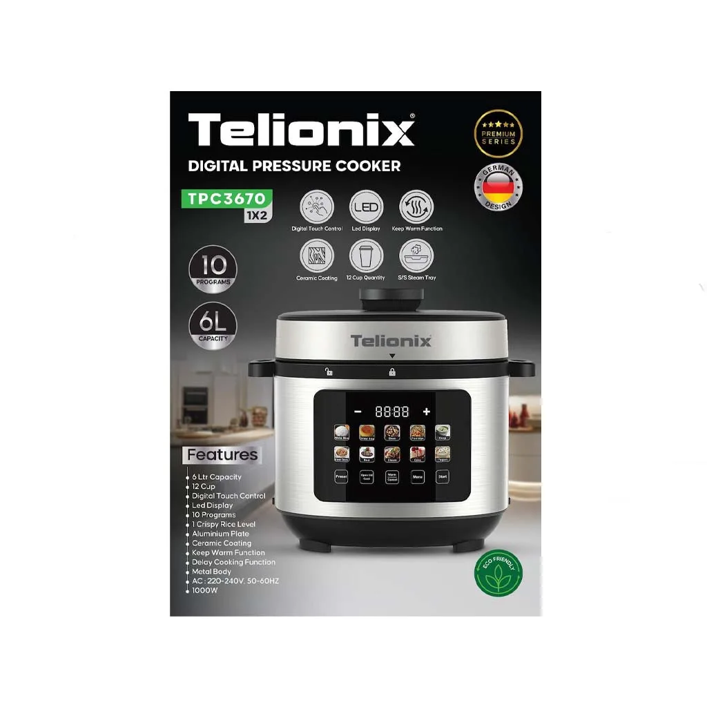 زودپز برقی ۱۰ کاره دیجیتال تلیونیکس مدل TPC3670