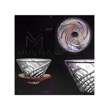 دریپر v60 پیرکس با پایه چوبی MUVNA