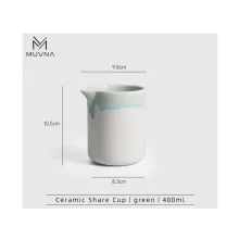 سرور سرامیکی لبه رنگی آبی 400ml برند MUVNA