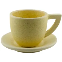 فنجان باداب مینیمال کرم استخونی