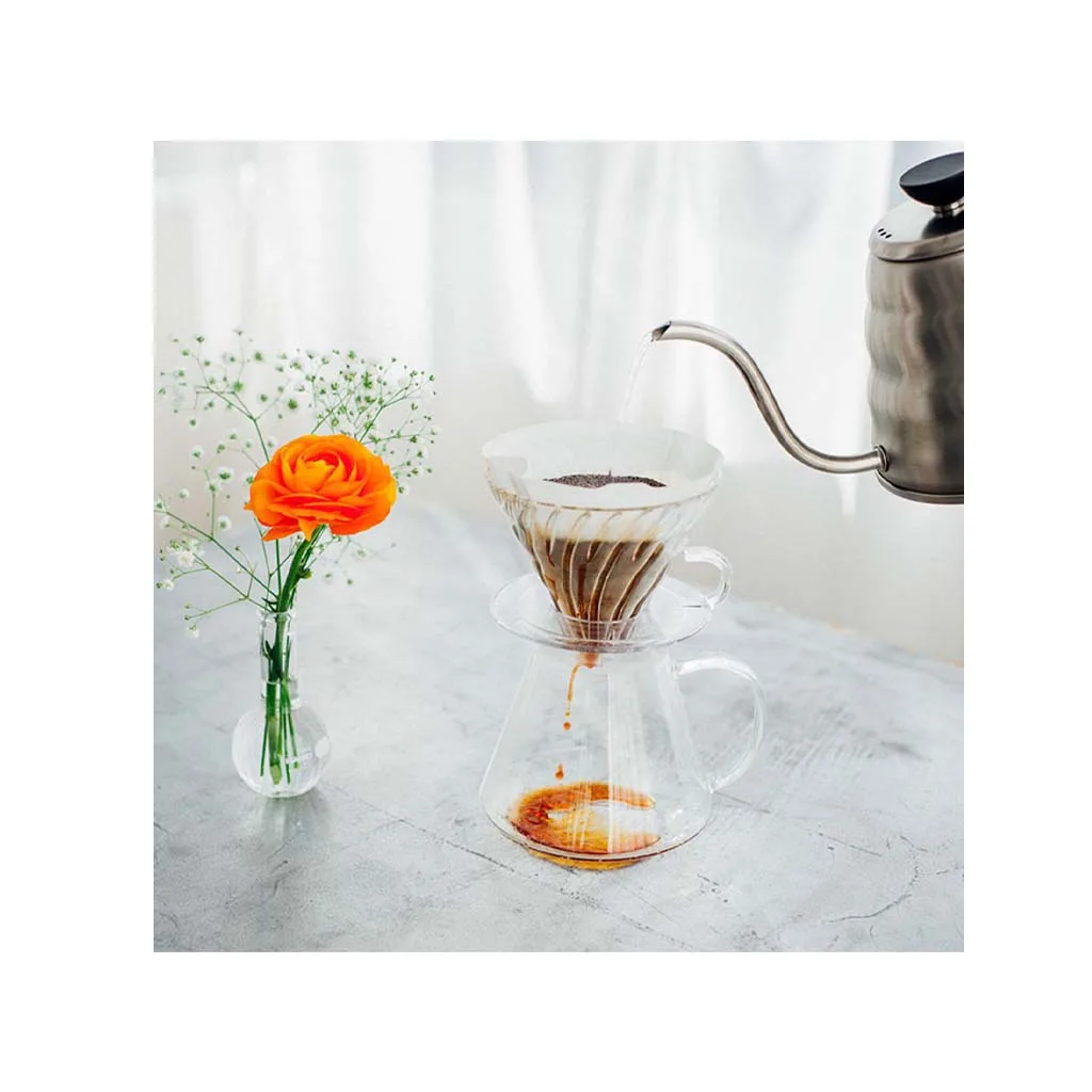 ست دریپر و سرور شیشه‌ای سایز 02 هاریو