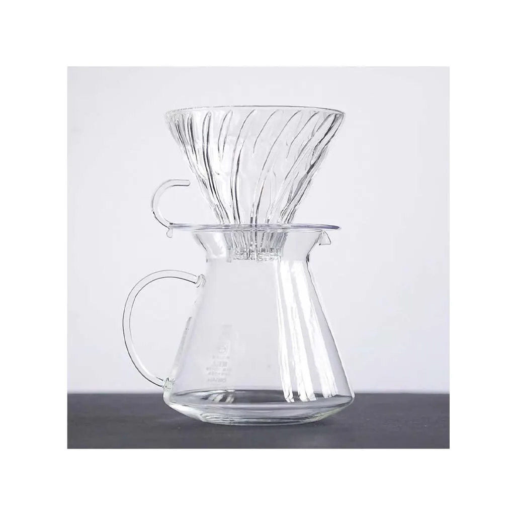 ست دریپر و سرور شیشه‌ای سایز 02 هاریو