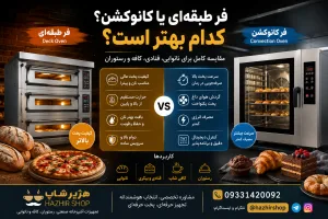 فر طبقه‌ای یا کانوکشن؟ مقایسه کامل مزایا، معایب و بهترین انتخاب برای کافه و نانوایی