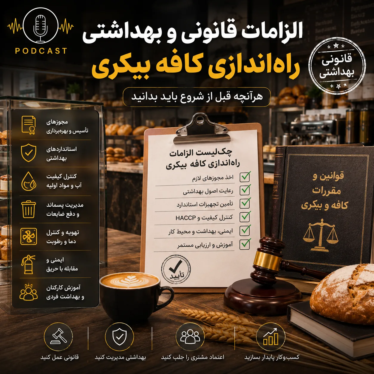مجوزهای لازم برای راهاندازی کافه بیکری | راهنمای کامل دریافت مجوز در سال ۱۴۰۵ 3 3456