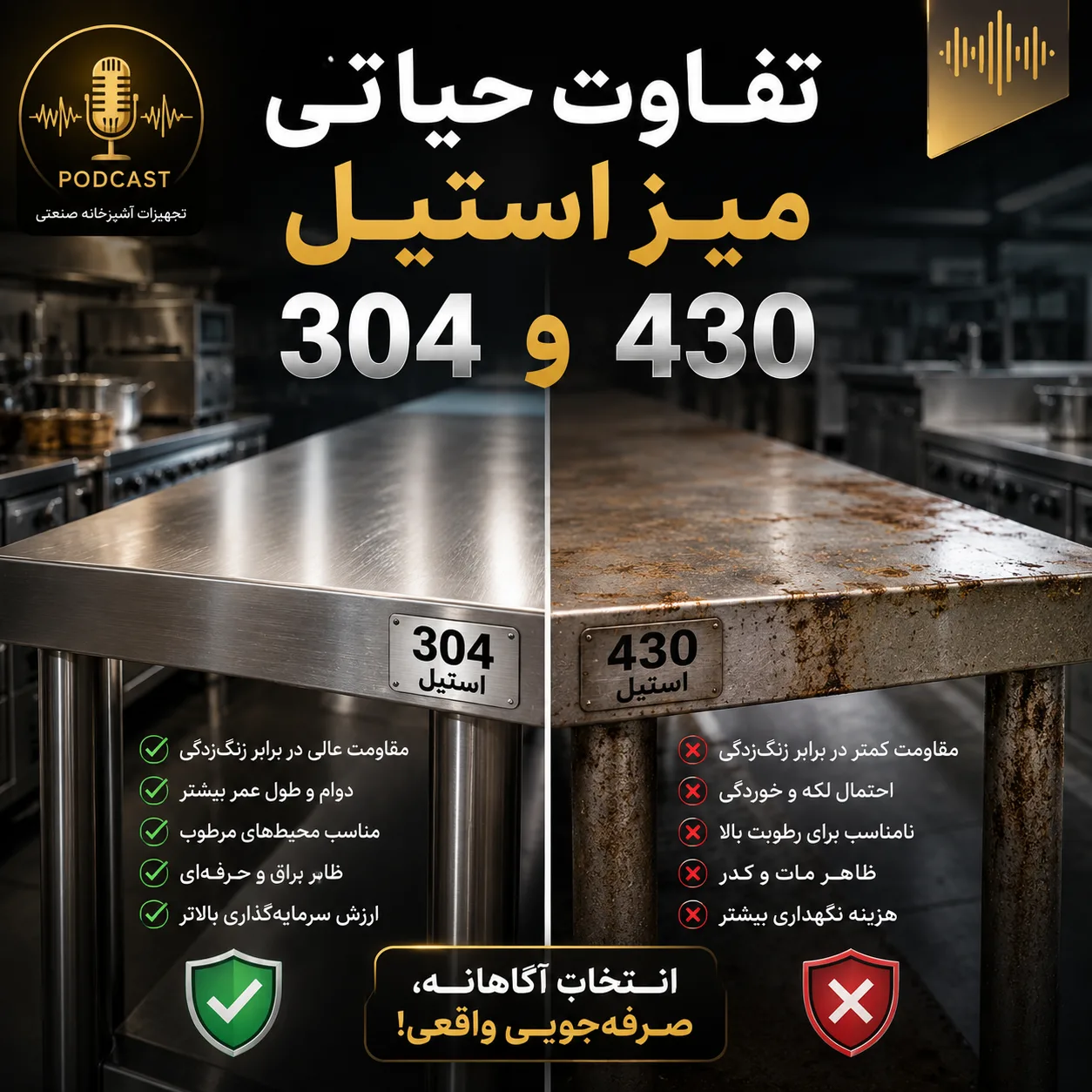 میز کار استیل صنعتی؛ راهنمای کامل خرید، مزایا و دلایل ضروری بودن برای آشپزخانه صنعتی ۱۴۰۵ 3 3479