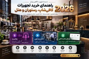راهنمای خرید تجهیزات کافی‌شاپ، رستوران و هتل 2026
