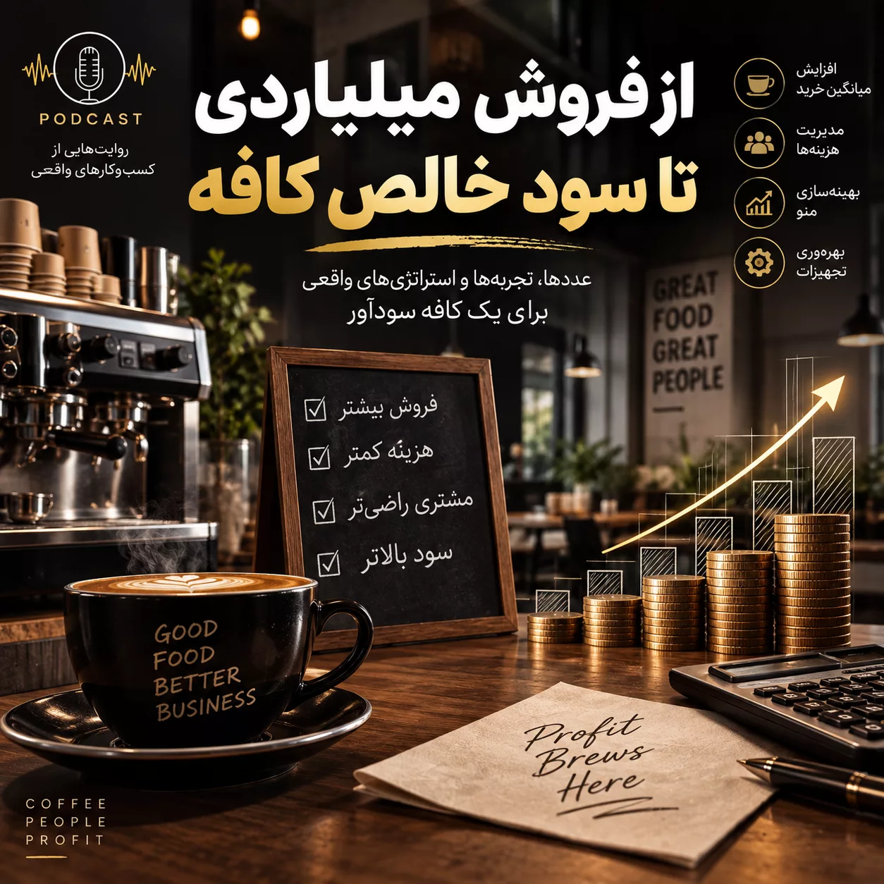 درآمد کافیشاپ در سال ۱۴۰۵ چقدر است؟ محاسبه سود و نقطه سربهسر 2 ea2a0907 14f6 4a03 90ea 360b302fdd1c