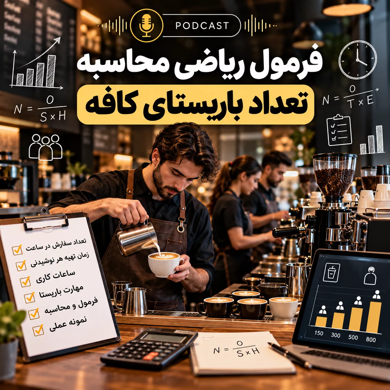 محاسبه تعداد باریستا و کارکنان کافیشاپ براساس سفارش 3 38961df8 39db 46cf 8b9a 26793d343ae6