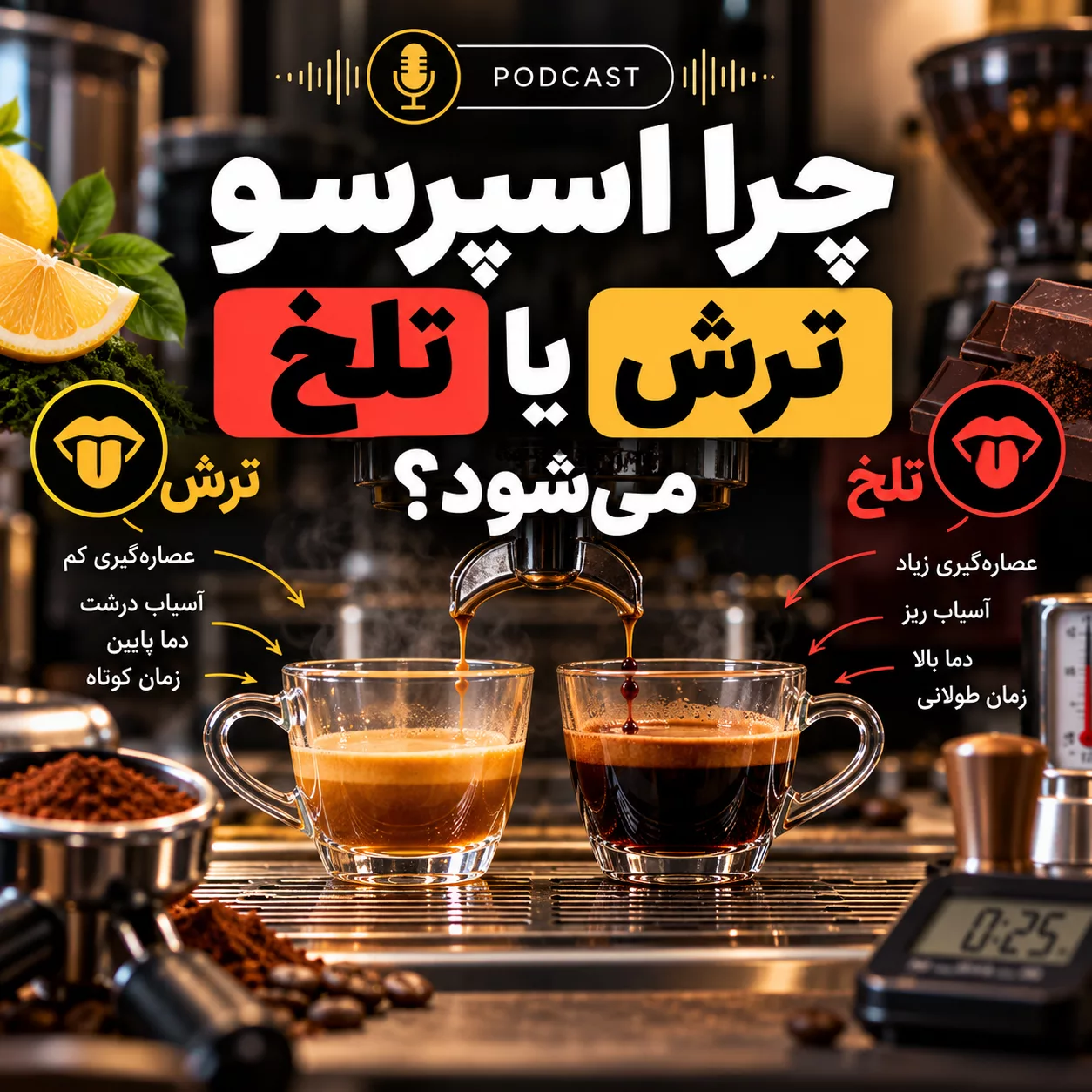 چرا اسپرسو ترش یا تلخ میشود؟ عیبیابی عصارهگیری 6 4bba36c0 71d4 4a5f 9e9b e88fec08969b